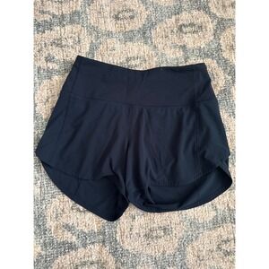 Lululemon Speed Up High-Rise Lined Short 4" Navy Size 4 Excellent Condition